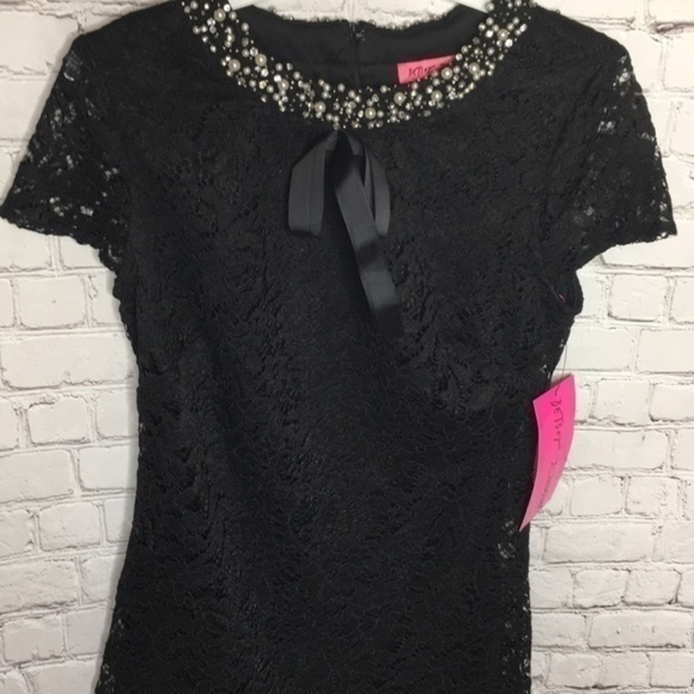 BETSEY JOHNSON jewel collar lace sheath dress - Picture 9 of 12